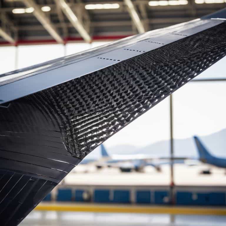 Carbon fiber airplane soars through skies