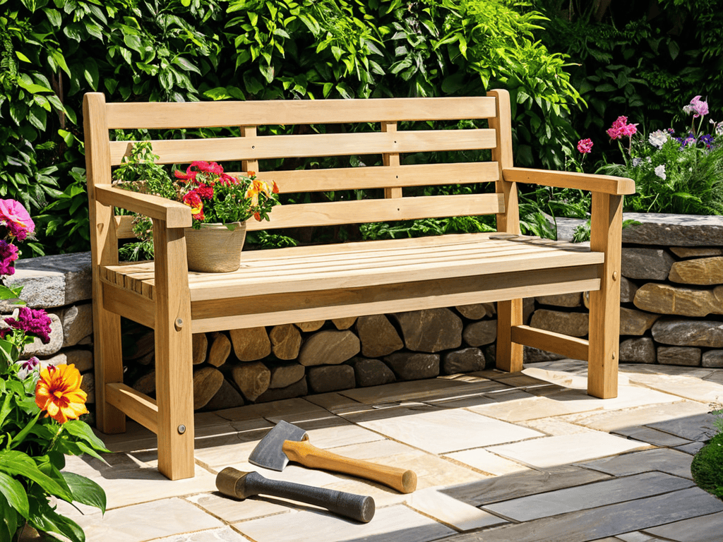 how to build a simple outdoor bench