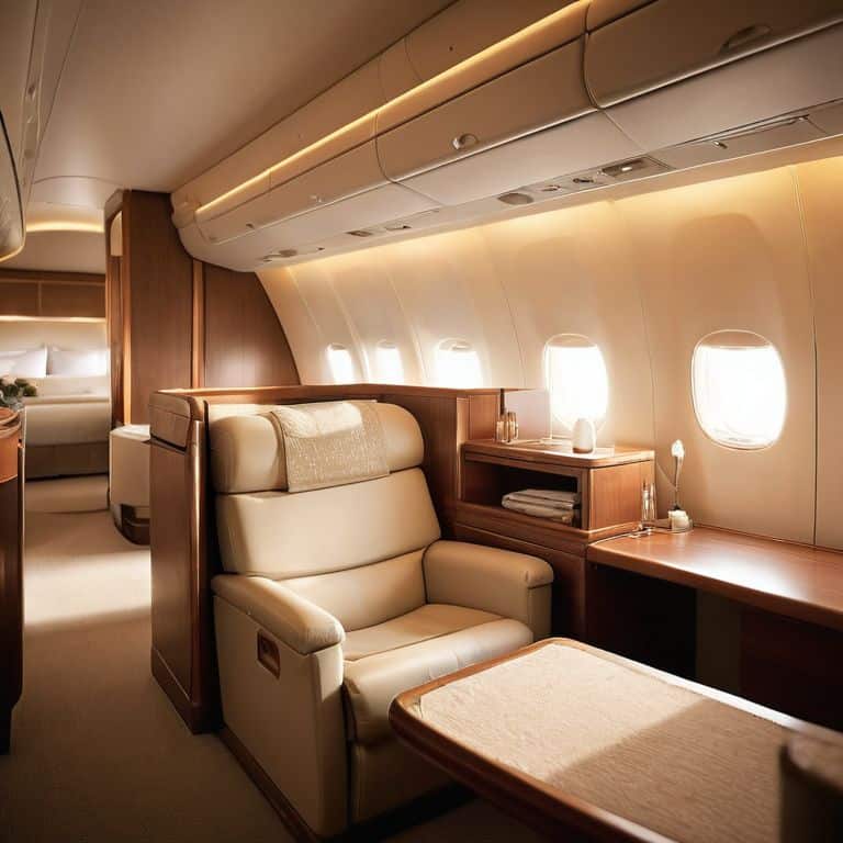 Flying in First Class luxury suite