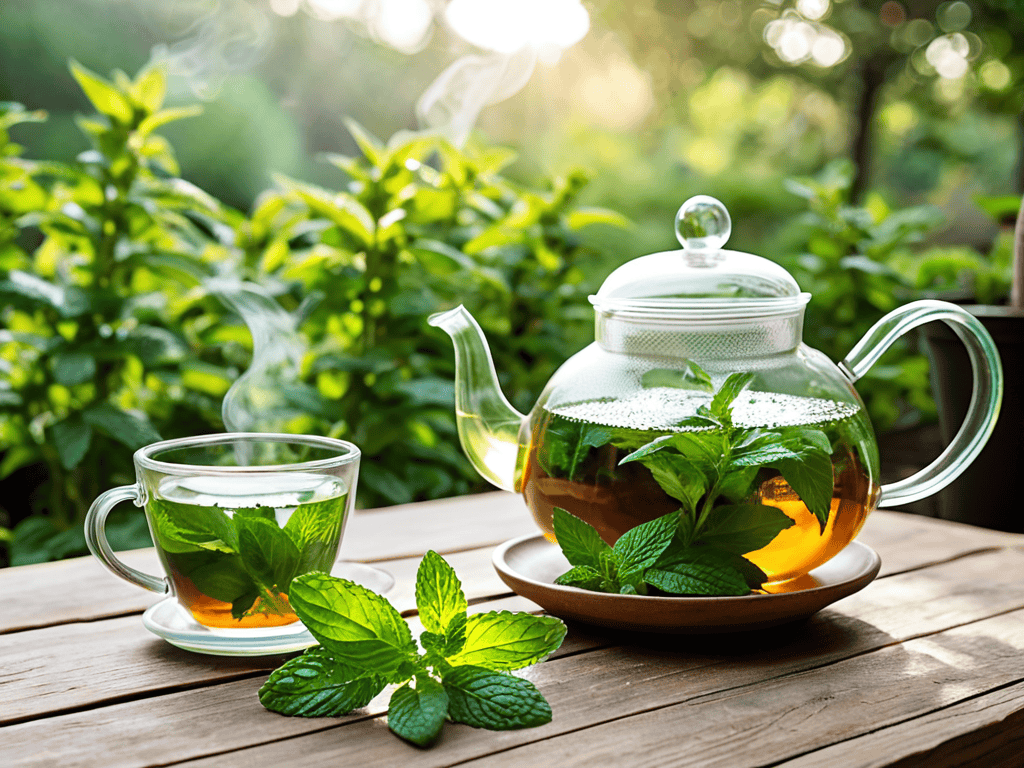 Spearmint tea for clearer skin