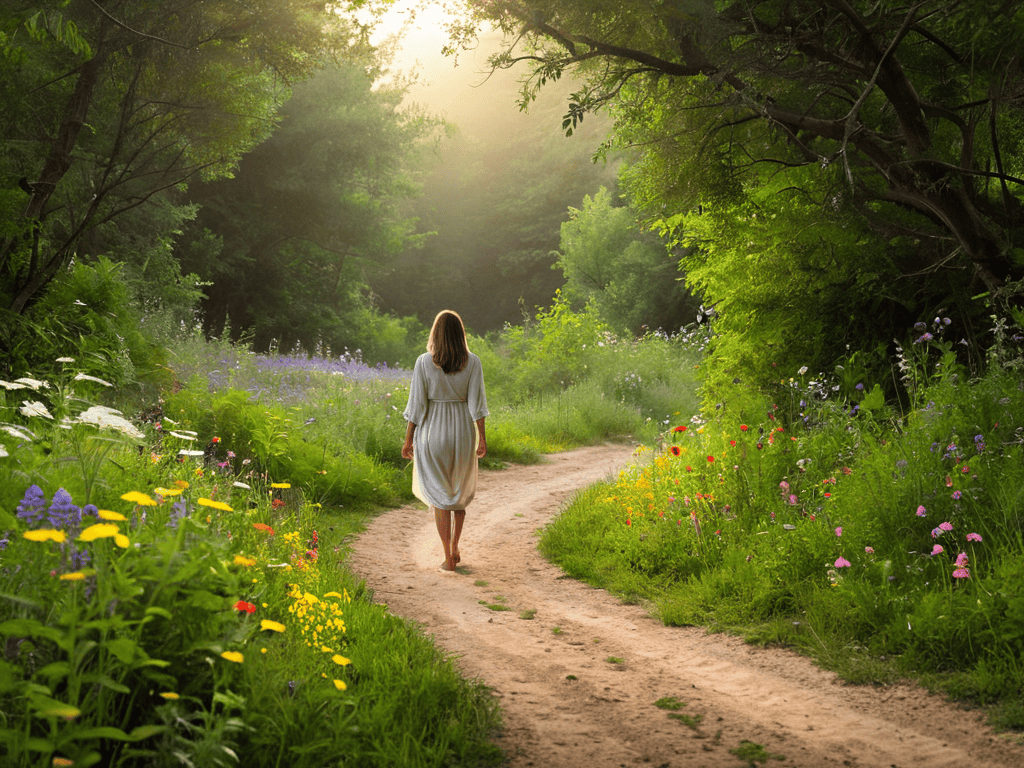 Finding Solace in Silent Strides outdoors